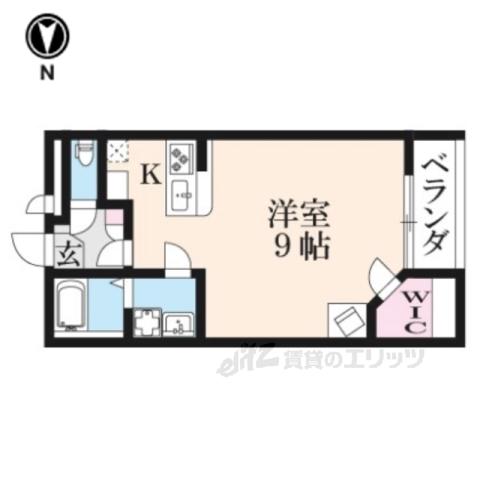 レオパレスルミナス(ワンルーム/1階)の間取り写真