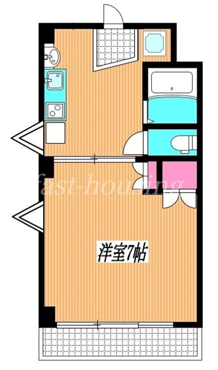 K・Iコーポ2(1DK/1階)の間取り写真