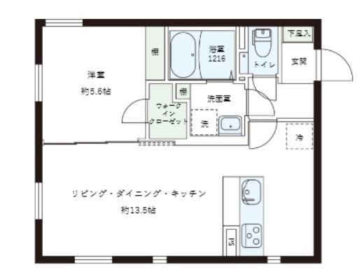 レピュア目黒本町レジデンス(1LDK/3階)の間取り写真