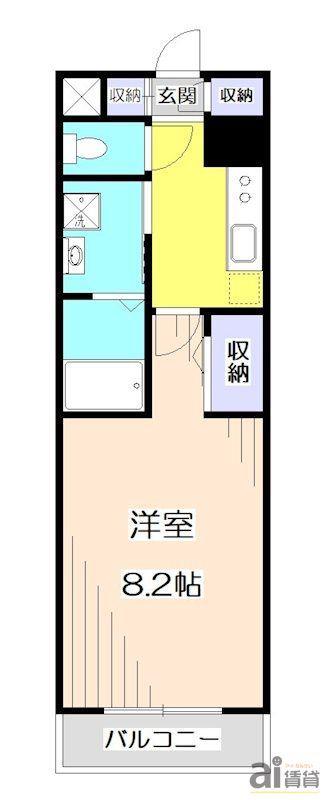RUSCELLO (1K/1階)の間取り写真