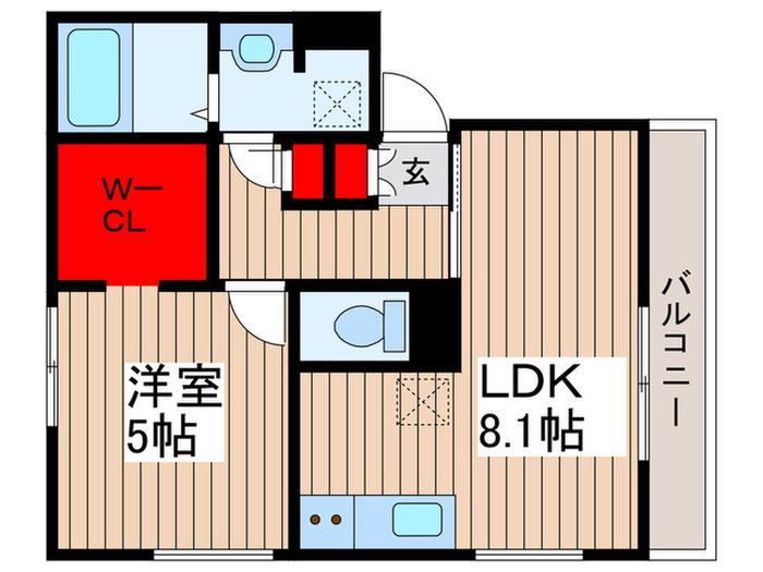 ガレット津田沼II(1LDK/3階)の間取り写真