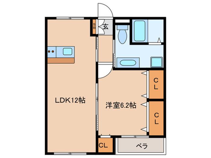 レジェンドその(1LDK/1階)の間取り写真
