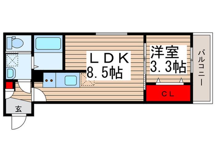 プランドールメゾン(1LDK/3階)の間取り写真