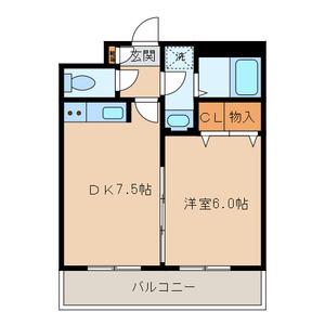 スカイセル(1DK/3階)の間取り写真