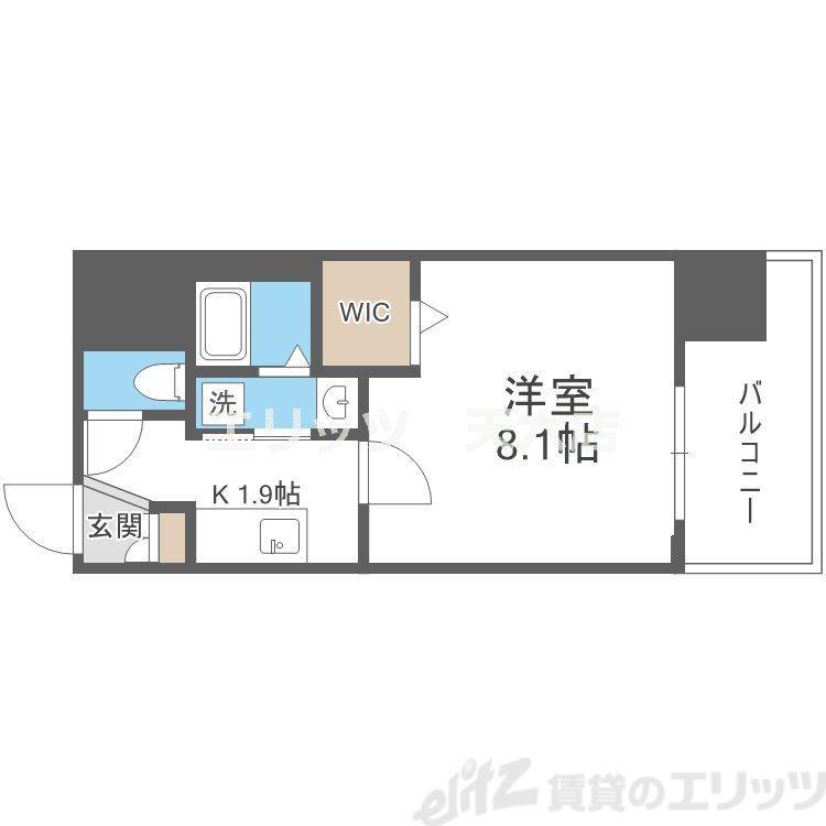 BPRレジデンス梅田西(1K/3階)の間取り写真
