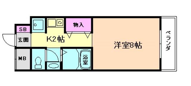 ロイヤル御幣島(1K/10階)の間取り写真