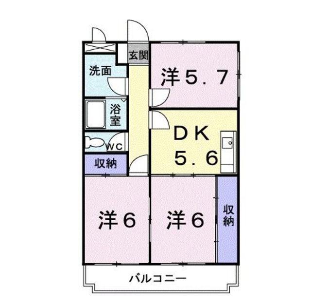 シルベ-ル(3DK/3階)の間取り写真