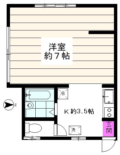 ブルックス椎名町(ワンルーム/1階)の間取り写真