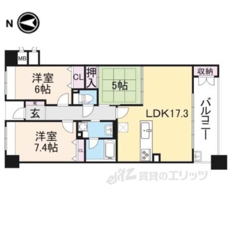 ピアッツァコート神宮前(3LDK/6階)の間取り写真