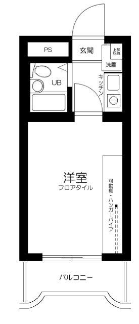 スカイコート市ヶ谷第3(1K/3階)の間取り写真