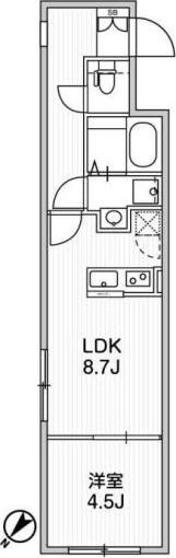 アグライア千石ドゥ(1LDK/2階)の間取り写真