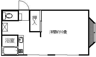 サン・ロアール(1K/4階)の間取り写真