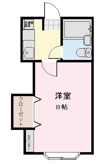 ニューハイツ(1K/2階)の間取り写真