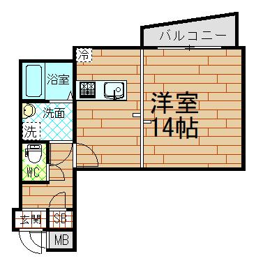 KOUMASTER NISHIKUJO(ワンルーム/2階)の間取り写真