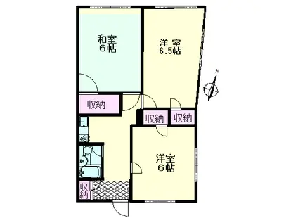 コーポ山口(3K/1階)の間取り写真