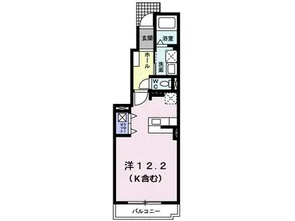 ビバーチェ・ジェイ・ウノ(ワンルーム/1階)の間取り写真