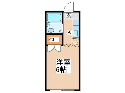 玉井マンション(1K/2階)の間取り写真