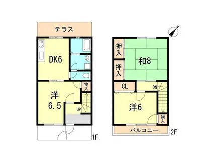 赤石パルメゾン(3DK/1階)の間取り写真