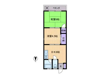 清和マンション(2DK/2階)の間取り写真