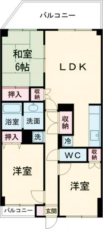 ダイアパレスリバーコート熊谷 4階階 間取り