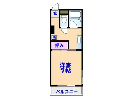 メゾン秀芳(1K/1階)の間取り写真