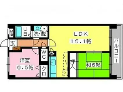 SOPHIA TOKUNAGA(2LDK/4階)の間取り写真