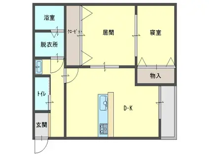 パンション(2DK/2階)の間取り写真