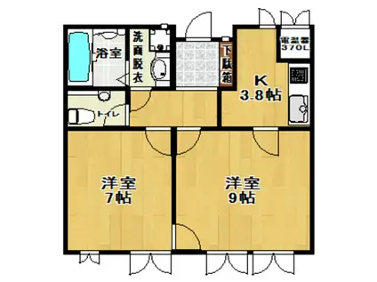 VIPハウス(2K/2階)の間取り写真