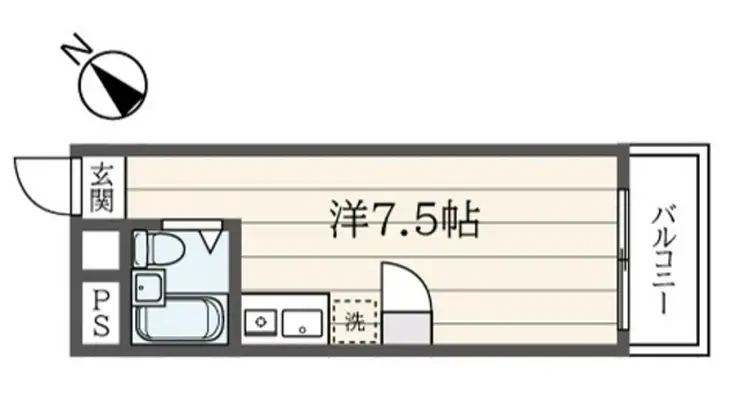 サンハイツ堀之内A 2階階 間取り