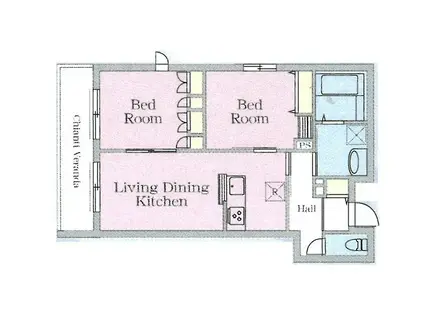 アーバンクレスト(2LDK/2階)の間取り写真