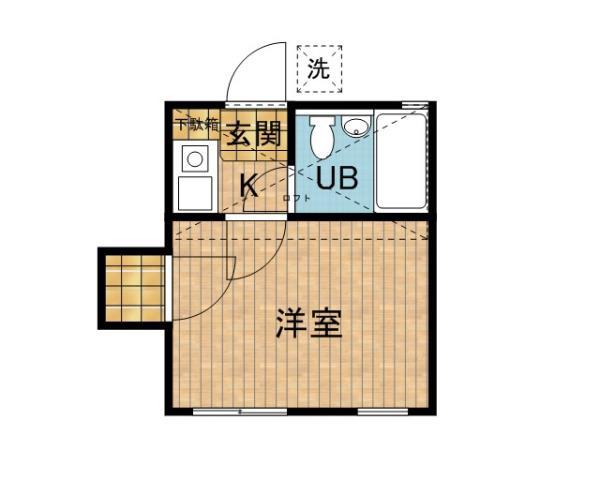 オメガパレス菊名2丁目(1K/1階)の間取り写真