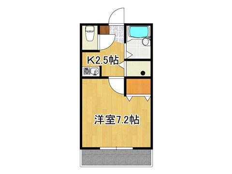 河野ハイツ(1K/1階)の間取り写真