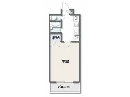 ピアコート(1K/3階)の間取り写真