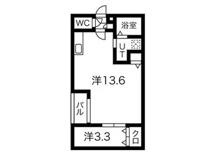 WARREN SHIMOKOMENOI(1LDK/2階)の間取り写真