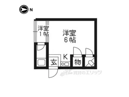 白川ハイツ(ワンルーム/2階)の間取り写真