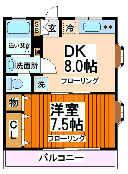 パレスのばら 1階階 間取り