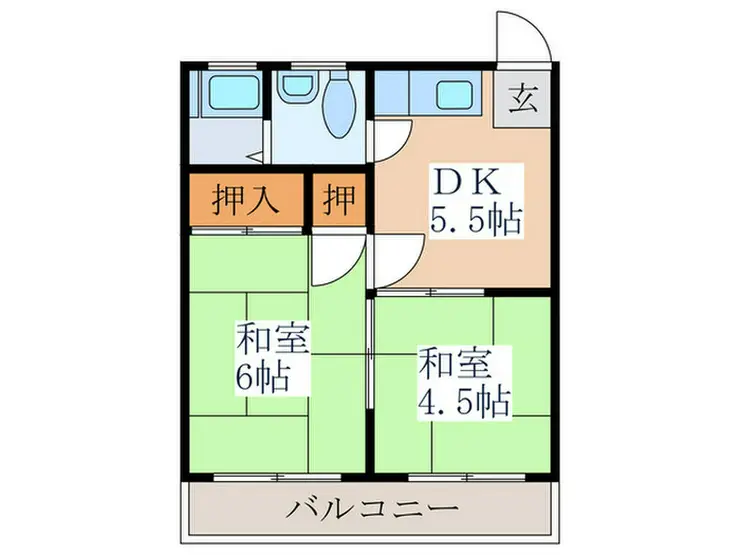 第三御殿山荘 2階階 間取り