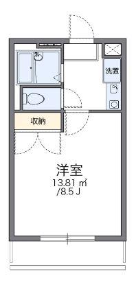 レオパレス天神(1K/2階)の間取り写真