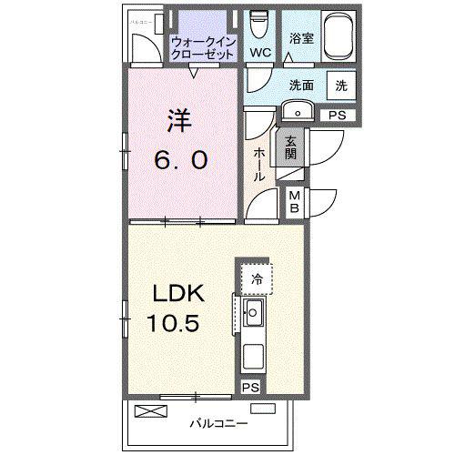 ユーミースリー(1LDK/3階)の間取り写真