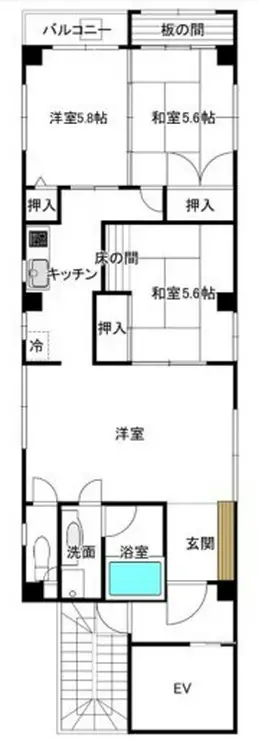 ハイ清澄 8階階 間取り