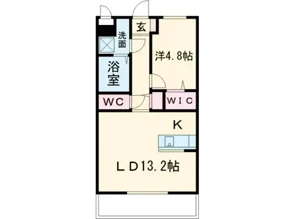 メゾンドフルール(1LDK/3階)の間取り写真