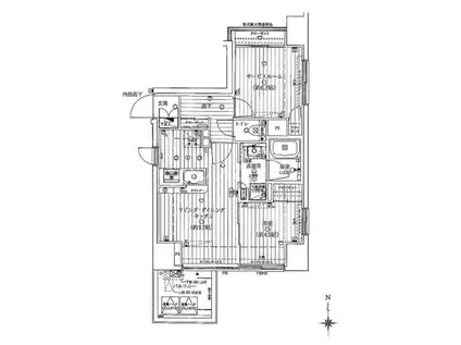 デラモット浅草エスト(1SLDK/4階)の間取り写真
