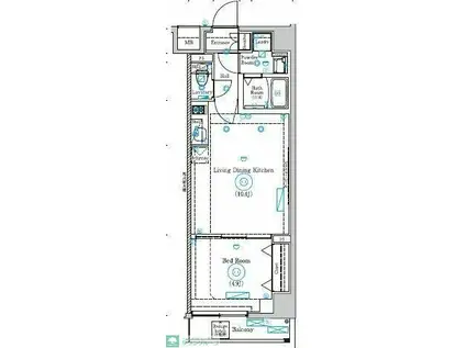MIND志村坂上(1LDK/9階)の間取り写真