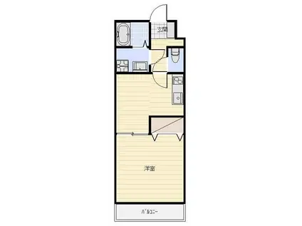 プロスペール半田山(1DK/1階)の間取り写真