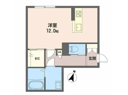 NOCE堂形(ワンルーム/1階)の間取り写真