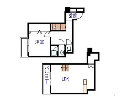 ラ・シック辛島(1LDK/10階)の間取り写真