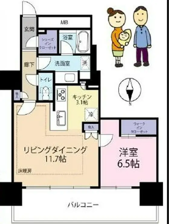 プライムパークス品川シーサイド ザ・タワー 10階階 間取り