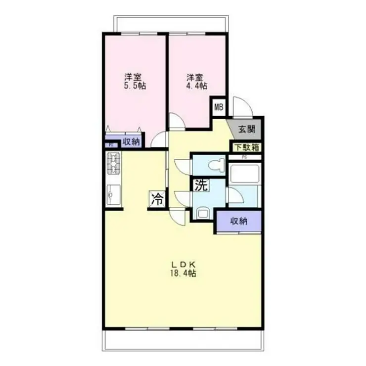 二俣川ガーデニア 3階階 間取り