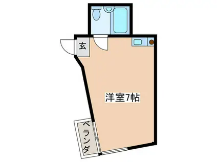 ファーストパレス厚木(ワンルーム/1階)の間取り写真