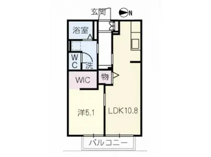 クレストアベニュー西香ノ木(1LDK/2階)の間取り写真